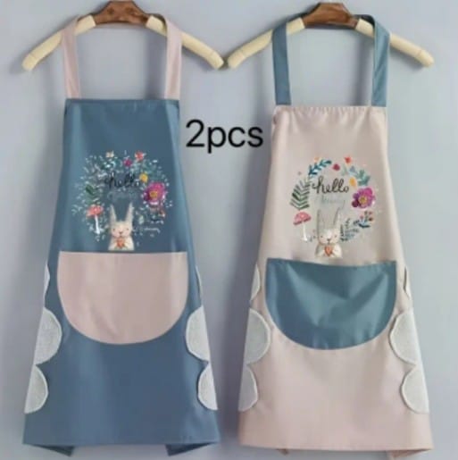 2pcs Aprons (blue & pink)
