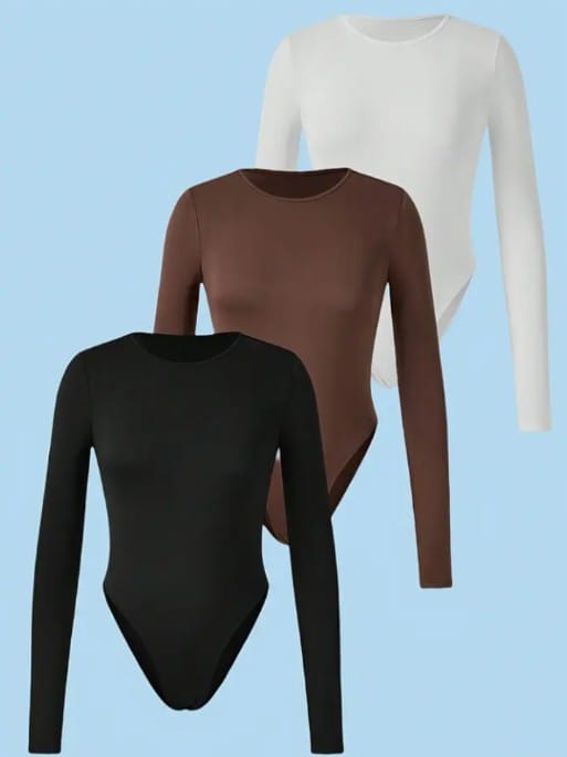 3pcs Stretchy round tops