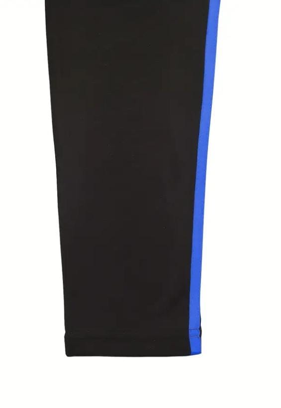 2Pcs Black & Blue Trackpants with short sleeves Top
