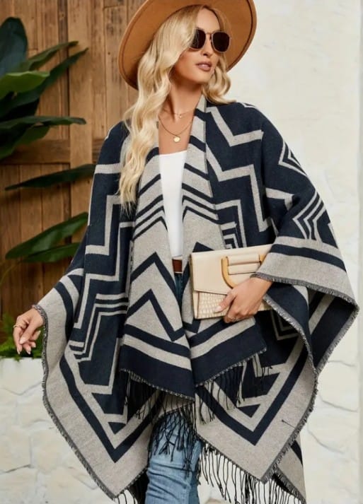 Elegant Poncho Cardigan