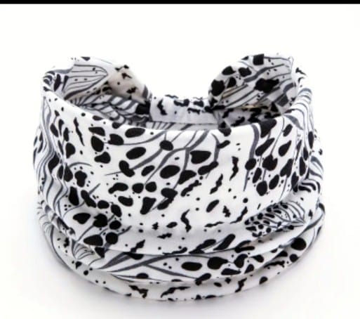 Printed Black & White Headband