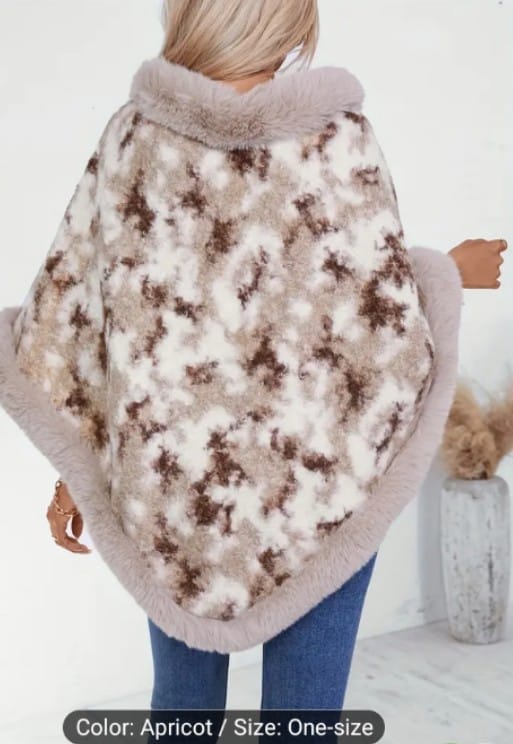 Stylish Apricot Poncho