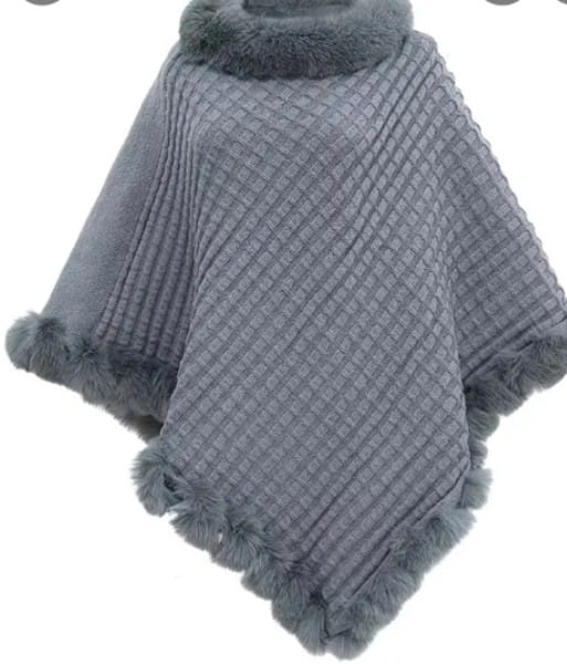 Stylish Grey Poncho